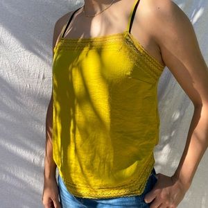 Abercrombie & Fitch Gold Lace Cami